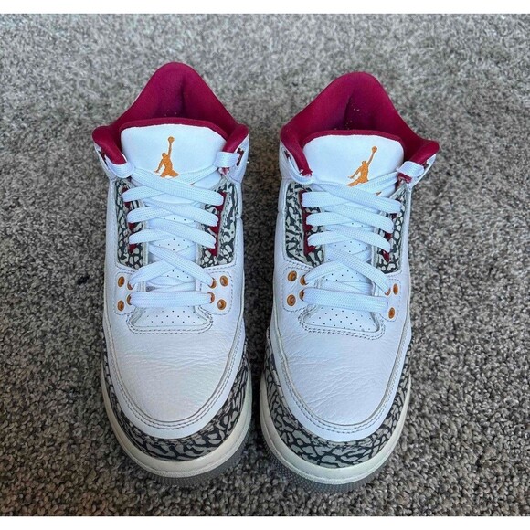 Nike Air Jordan 3 Retro Cardinal Red Size 6.5 Youth (Size 8 Women's) - Picture 3 of 7